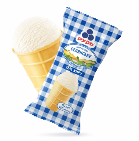 Морозиво Пломбір Селянське 80г. (Рудь) - фото