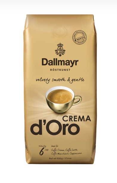 Кава в зернах Crema d'Oro смажена ТМ Dallmayr м/у 500г - фото