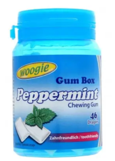 Жувальна гумка без цукру Woogie Peppermint (перцева м’ята), 64,4 г - фото