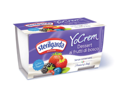 Йогурт Дикі ягоди пастеризований YO CREM 100г  X2 3,0%-3,5% TM "Sterilgarda Alimentari" - фото
