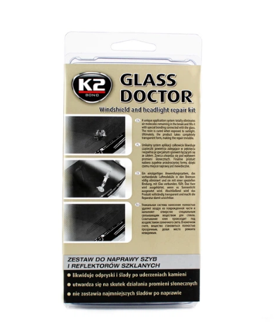 Набір для ремонту автомобільного скла K2 Glass Doctor, 0,8 мл (B350) - фото