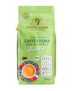 Кава в зернах Tempelmann Aurelias Caffe Crema 100% Bio Arabica, 1 кг (4006406209999) - фото