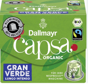 Кава в капсулах Dallmayr Gran Verde Bio Espresso, 10 шт. (56 г) - фото
