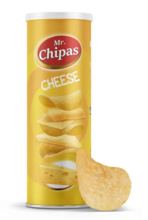 Чіпси Mr. Chipas Bacon, сир, тубус 160г, 24 шт/ящ - фото