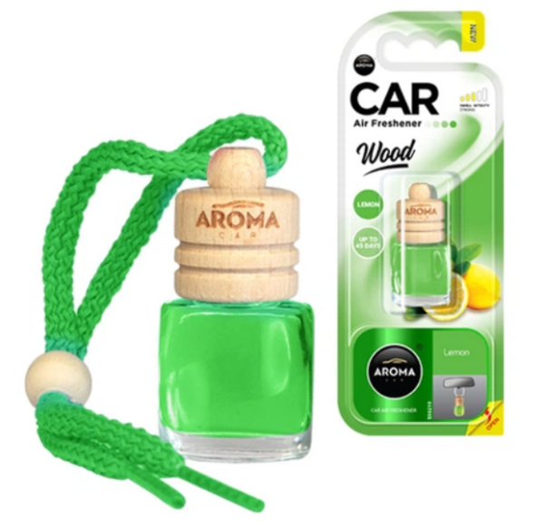 AROMA Ароматизатор Car Wood 6 ml- LEMON (24шт) - фото