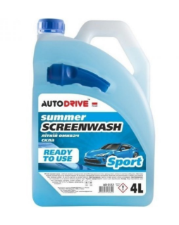 Омыватель стекла летний AUTO DRIVE Summer Screen Wash Sport, 4 л - фото