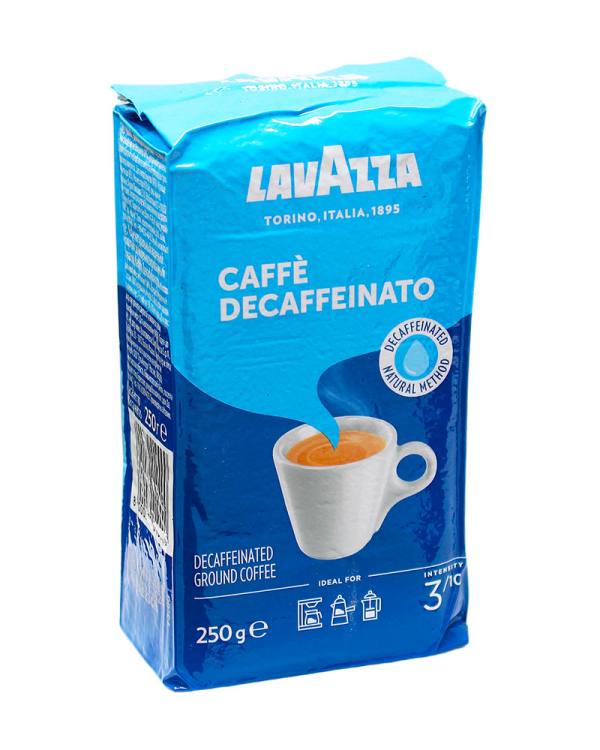 Кава мелена Lavazza Decaffeinato (Dek Classico) без кофеїну, 250 г (8000070010000, 8000070011878) - фото