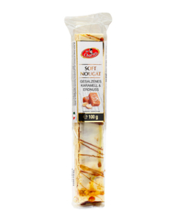 М'яка нуга Sir Charles із солоною карамеллю та арахісом Soft Nougat GESALZENES KARAMELL & ERDNUSS, 1 - фото