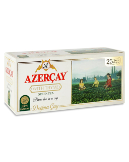 Чай "Azercay" зелений з чебрецем 50 г - фото