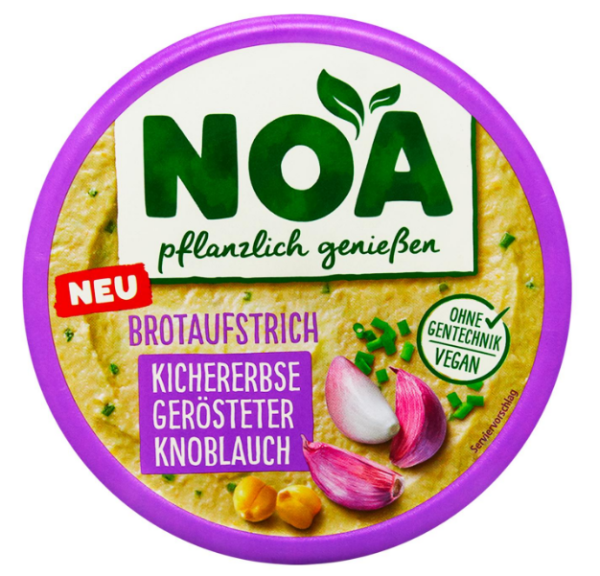 Хумус NOA з кунжутною пастою та смаженим часником, 175 г - фото