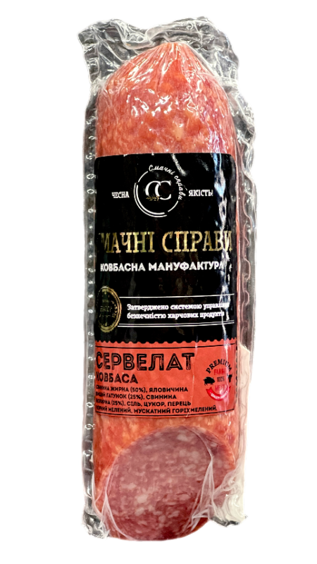 Ковбаса варено копчена Сервелат вищий сорт 0,5 - фото