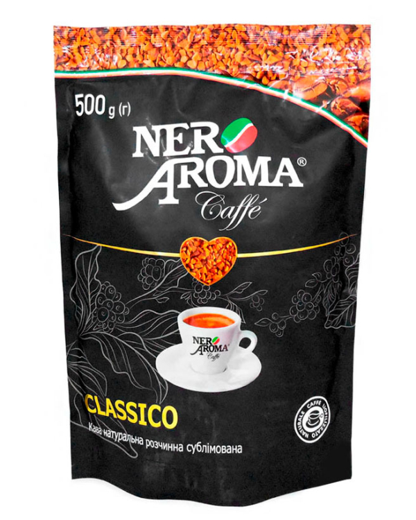 Кофе растворимый Nero Aroma Classico, 500 г (30/70) (4820093485395) - фото №2