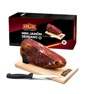 Хамон ARGAL Mini Jamon Serrano з підставкою та ножем в подарунковій упаковці 1 к - фото