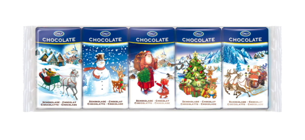 НР Молочні шоколадки Christmas 4*15г, 20шт/ящ НР Молочні шоколадки Christmas 4*15г, 20шт/ящ - фото