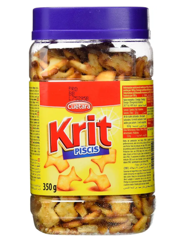 Печиво Cuetara Krit Piscis крекер 350 г, 12 шт/ящ, шт Печиво Cuetara Krit Piscis крекер 350 г, 12 шт/ящ, шт - фото