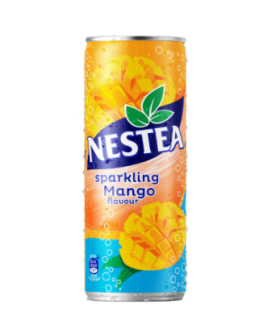 Чай холодний газований чорний 330 ml ж/б Nestea Ice Tea sparkling манго, 12 шт/ящ - фото