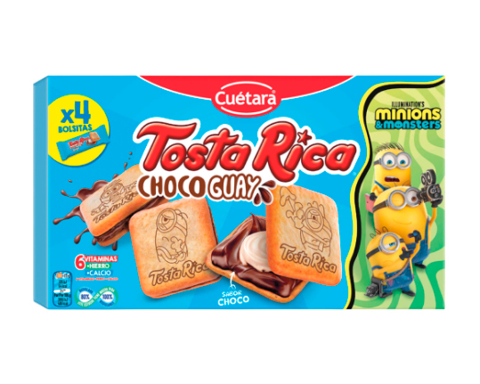 Печиво дитяче Cuetara Tosta Rica Choco Guay сендвіч-печиво з кремовою начинкою, 168 г - фото