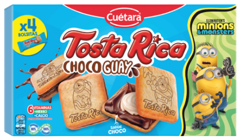 Печиво дитяче Cuetara Tosta Rica Choco Guay сендвіч-печиво з кремовою начинкою 168 г - фото