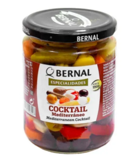 Оливки Bernal - коктейль средиземноморский 436 гр. стекло 12/шт. - фото