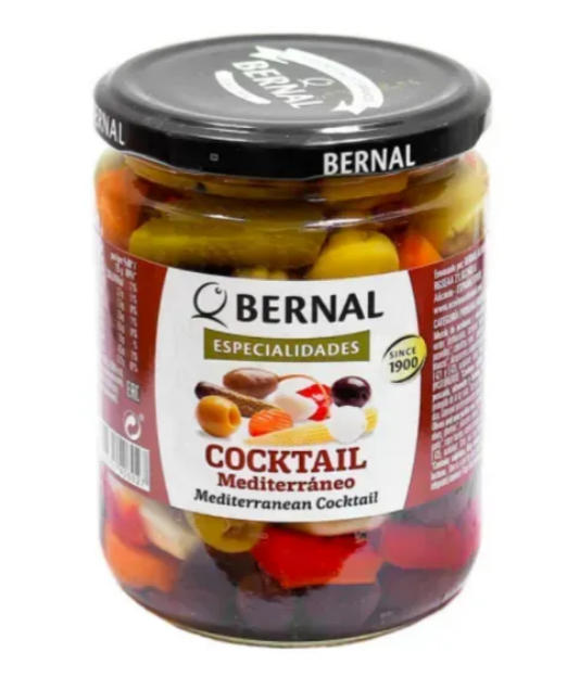 Оливки Bernal - коктейль средиземноморский 436 гр. стекло 12/шт. - фото