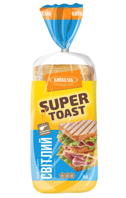 Хліб Тост світлий 0,35 кг, нарізаний - фото
