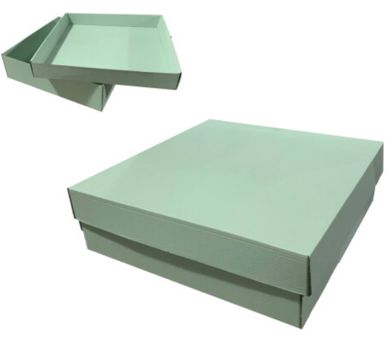 Коробка 330*330*100мм(повна заливка+повна заливка)світла оливка - фото
