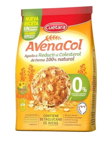 Печиво Cuetara Avenacol Rustica без цукру,250 г,6 шт/ящ. - фото