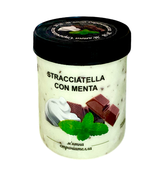 Морозиво La Gelateria italiana М'ятна страчіателла 330 г - фото