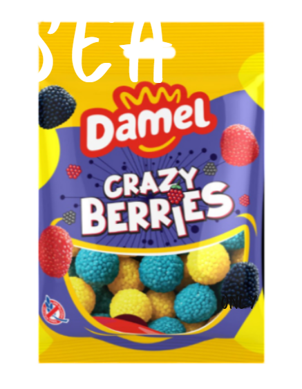 Жуйки Damel 80 г Berries yellow/blue, 12шт/ящ - фото