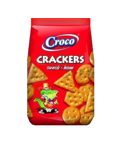 CROCO CRACKERS Крекер с ветчиной 100 г - фото