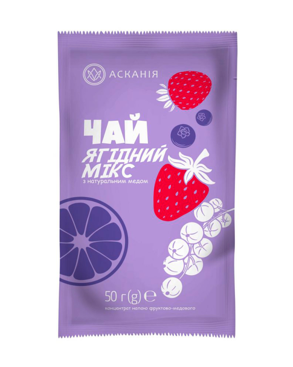 Чай фруктово-медовий "Ягідний мікс" Асканія, 50 г - фото