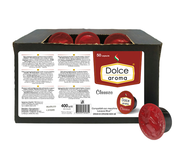 Кофе в капсулах Dolce Aroma Classico Lavazza Blue, 50 шт (4820093484831) - фото