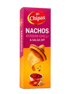 Начос Mr. Chipas Korean Chilli з соусом сальса, 70 г - фото