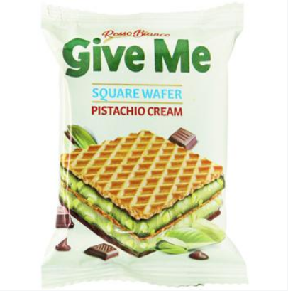 Rosso Bianco GIVE ME квадратные вафли с ореховым кремом 26г - фото