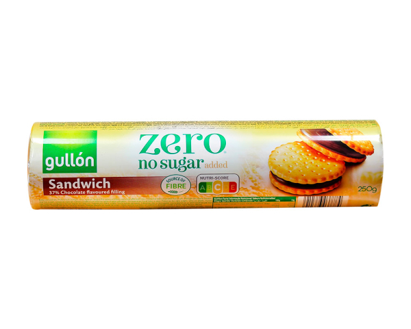 Печиво GULLON без цукру Diet Nature сендвіч з шоколадом 250г, 18шт/ящ - фото