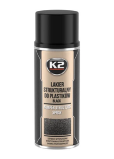 Фарба для пластикових бамперів K2 BAMPER SPRAY чорна 400 мл L345 - фото