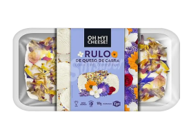 Сир з козиного молока 45% з квітами, 100гр, ТМ OH MY CHEESE - фото