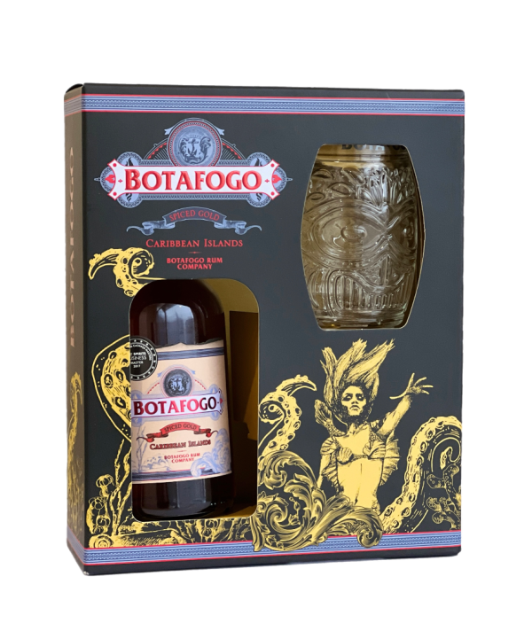 Набір Ром Botafogo Spiced 0,7 л + склянка 500 мл - фото