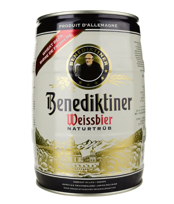 Пиво Benediktiner Weissbier 5,4% ж/б, 5л, 2шт/ящ - фото