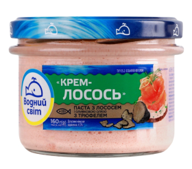 Крем-лососьПаста з лососем олив.ол.трюф160г (ВС)/6 - фото