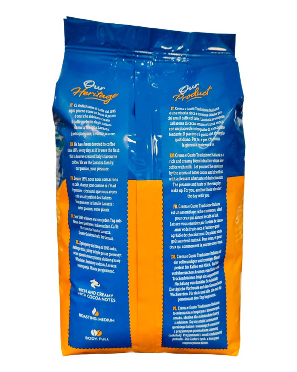 Lavazza Crema e Gusto Tradizione Italiana 1кг (70/30) Кава в зернах - фото №3