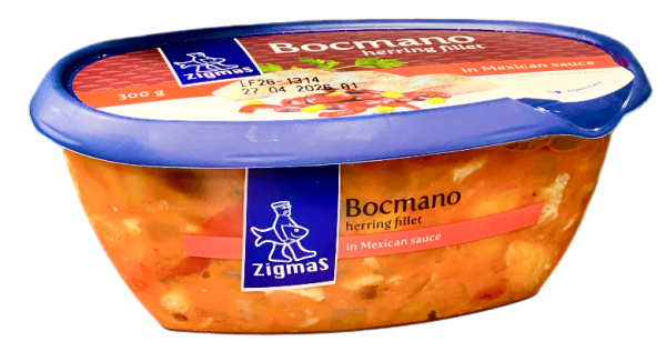 Філе оселедця Zigmas Bocmano в мексиканському соусі, 300 г - фото №2