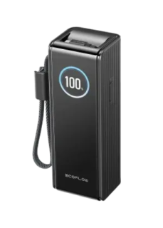 Павербанк EcoFlow RAPID Power Bank з кабелями 25000mAh чорний - фото