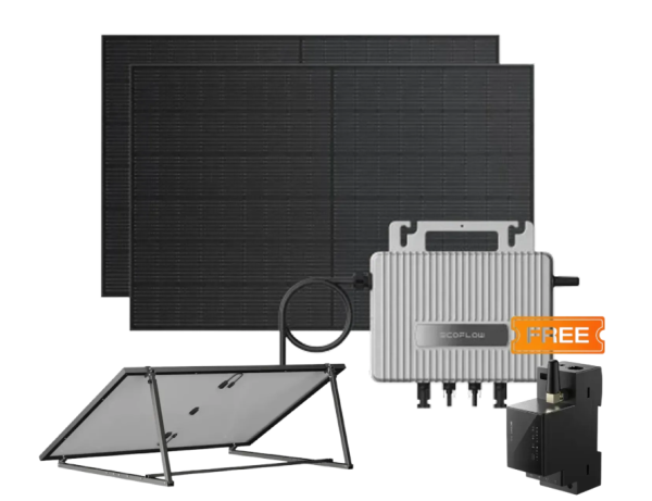 Комплект EcoFlow STREAM Microinverter/2*400W Rigid Solar Panel Combo/Розумний лічильник Smart Meter/Регульований кронштейн для кріплення сонячних панелей Ecoflow Комплект EcoFlow STREAM Microinverter/2*400W Rigid Solar Panel Combo/Розумний лічильник Smart Meter/Регульований кронштейн для кріплення сонячних панелей Ecoflow - фото