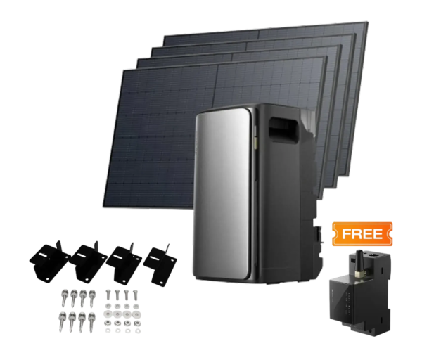 Комплект EcoFlow STREAM ULTRA/Solar Panel 4*400/Cистема кріплень EcoFlow Rigid Solar Panel Mounting Feet/Розумний лічильник Smart Meter - фото