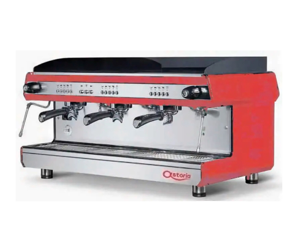 Трьохпостова професійна кавомашина Astoria Tanya R SAE 3GR, червона - фото