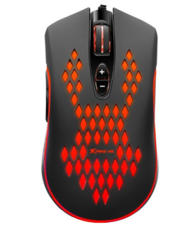 Ігрова комп'ютерна миша дротова XTRIKE ME GM-222 RGB Black  - фото