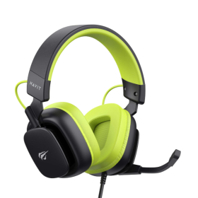 Ігрові навушники з мікрофоном HAVIT H2048U Black+Green Plug USB 7.1  - фото №2