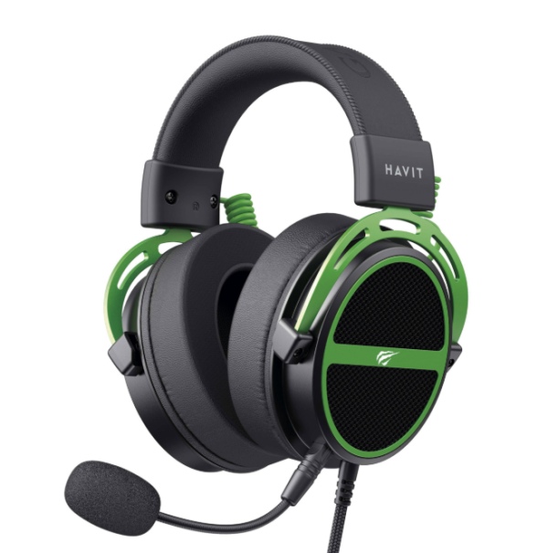 Ігрові навушники з мікрофоном HAVIT HV-H2030E Black/Green  - фото