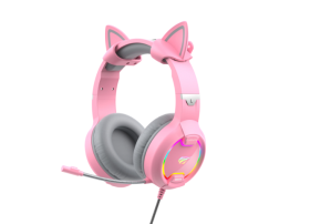 Ігрові навушники з мікрофоном HAVIT HV-H2233d Cat Pink  - фото